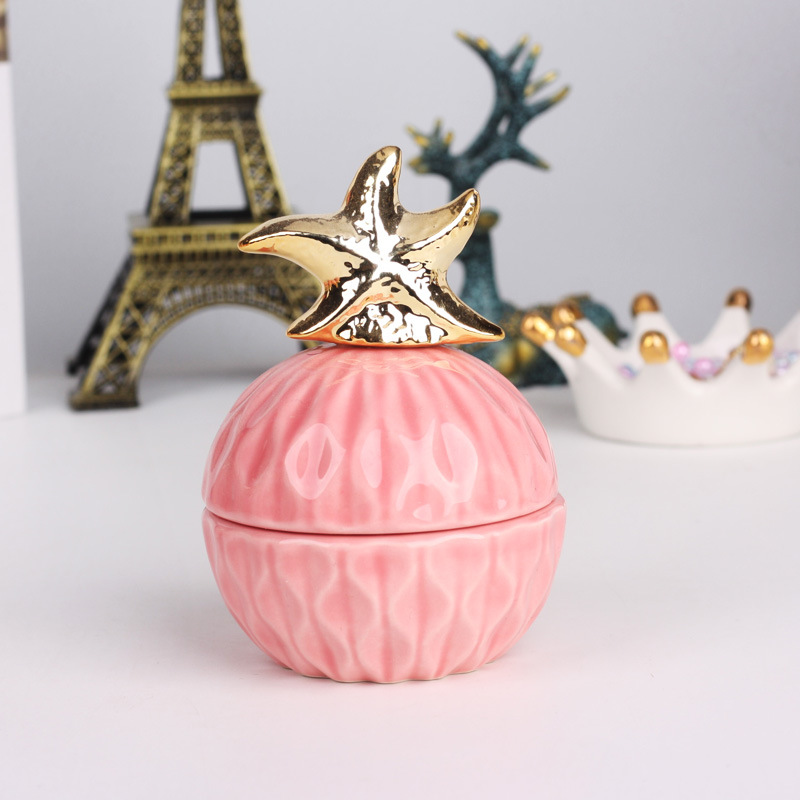 Nordique céramique boîte à bijoux scellé Animal stockage pot bonbons réservoir conteneur boucle d'oreille collier avec couvercle de mariage décoration de la maison: 7