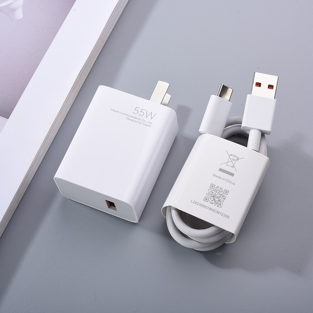Original xiaomi 55w -gan schnellladegerät  mi 11 10 10t pro redmi  k40 pro turbo ladegerät usb typ c kabel für  mi 10t lite 5g m3 x3 nfc