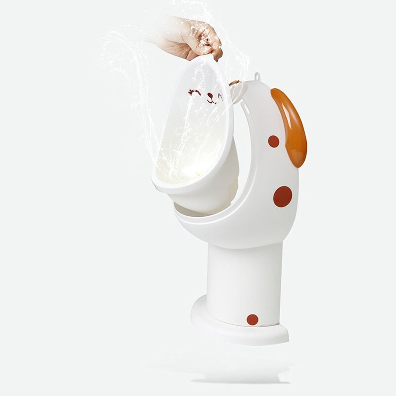 Babyjongen potje zindelijkheidstraining kinderen staand verticaal urinoir jongens plassen baby peuter muurbevestigd haak potje toilet zwart + wit