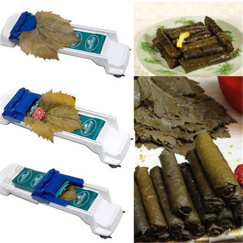 Magiska fyllda vindruvor och grönsaker kött rullande verktyg kål blad rullande verktyg blad wrap dolmer roller maskin