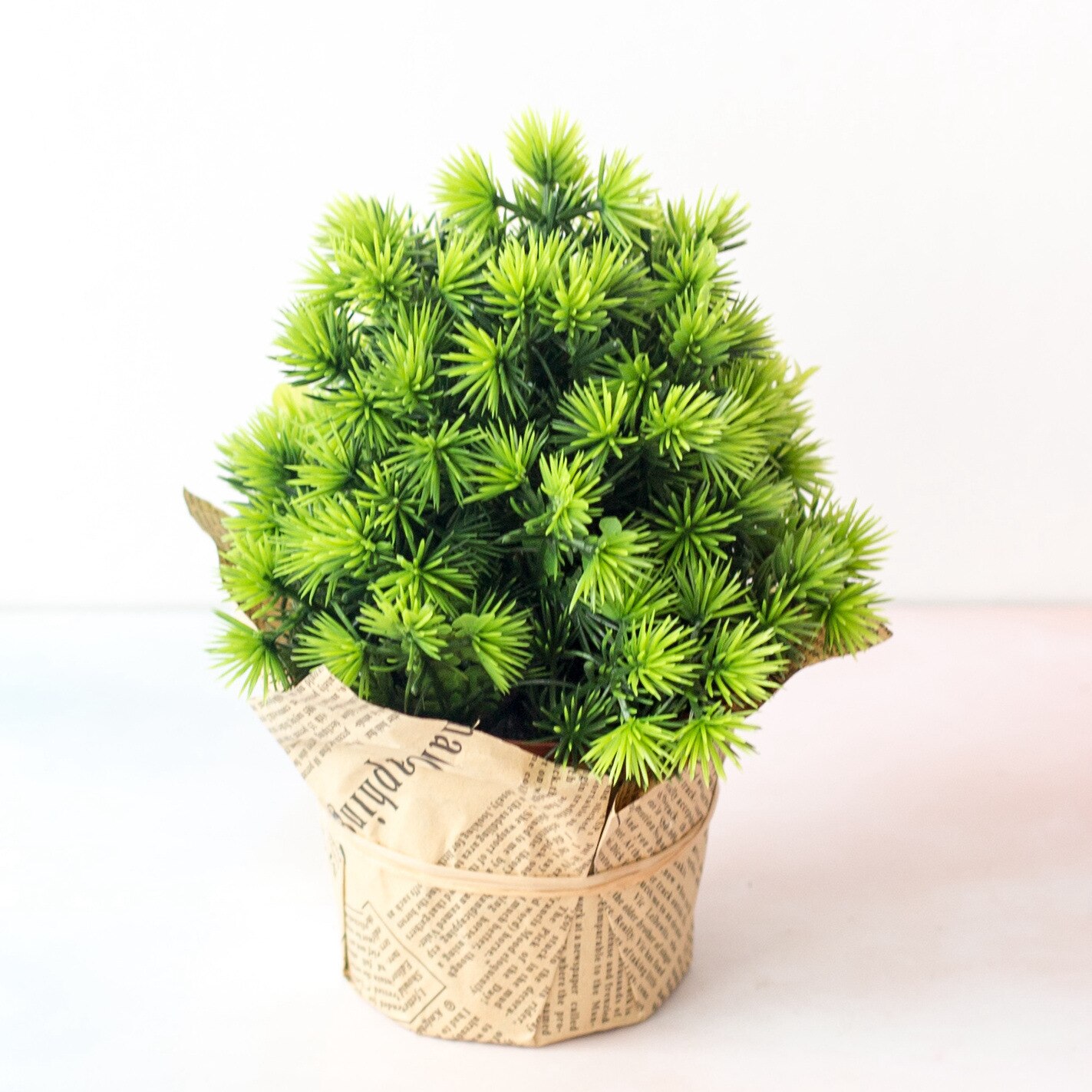 Kunstige grønne planter bonsai simulation plast lille træ potte plante potte ornamenter hjemmebord havedekoration 1 stk.: Sangen zhen cao zp