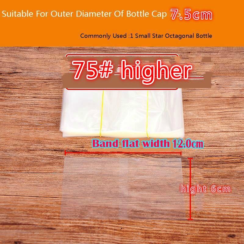 400 pièces/taille thermorétractable PVC bandes pour bouteille en verre bouche joint capuchon rétractable en plastique haut joint bandes posé à plat largeur X bande haute: 75N higher
