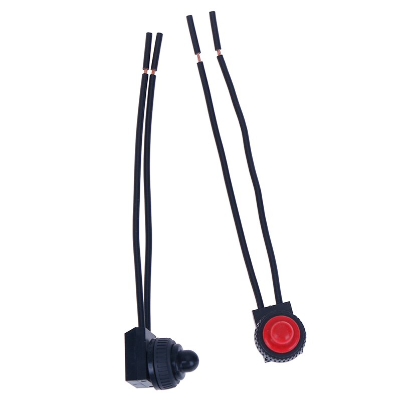 1Pc 220V étanche bouton-poussoir interrupteur marche-arrêt avec 4 "conduit moto voiture bateau en directe