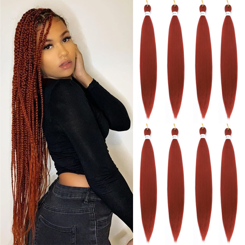 X-TRESS Pre Stretched Braiding Hair Long Braid 30 Inch 8 Packs Hair Extensions Synthetic Fiber Crochet Twist Braids: #350