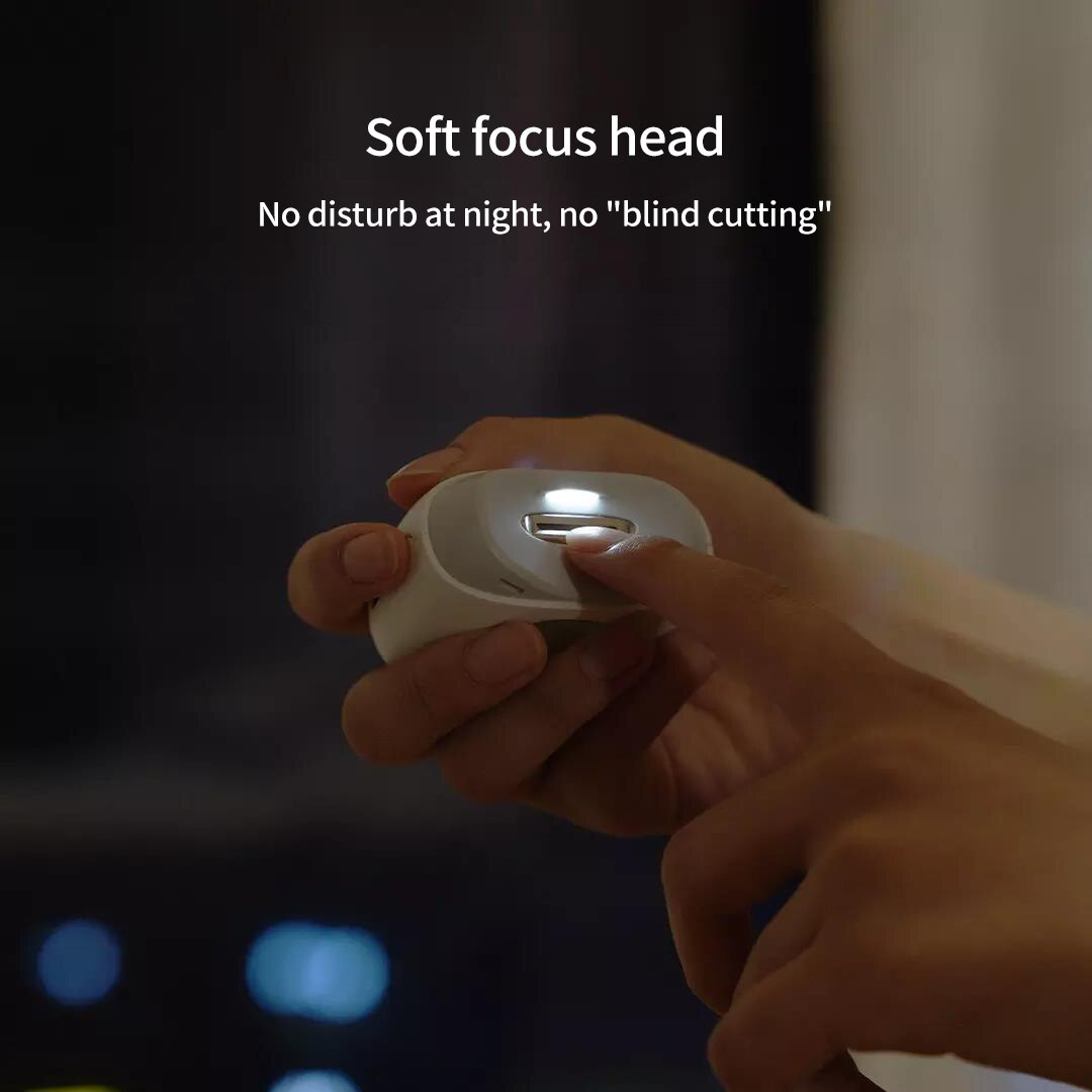 Xiaomi seemagic elektryczny automatyczny obcinacz robić paznokci ze światłem trymer robić paznokci manicure dla dziecka dorosłych pielęgnacja nożyczki narzędzia ciała