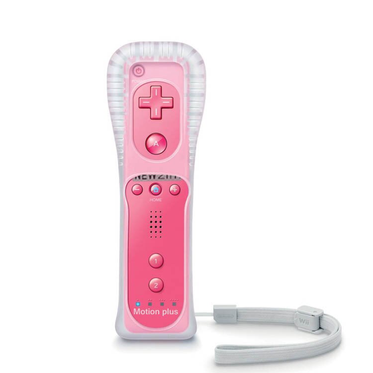Garantito al 100% 2 in 1 Remote Controller Con Costruito in Motion Plus Per Wii Per Nintendo Rosa di Alta Qualità
