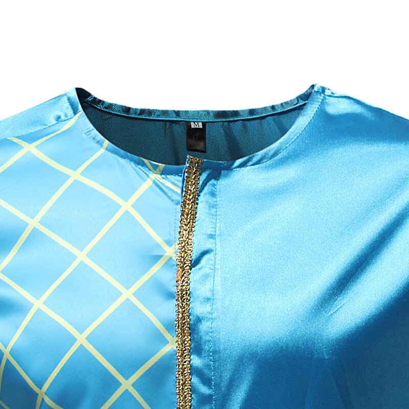 Witte afrikaanse dashiki longline overhemden voor heren, slim fit overhemden met ronde hals, casual kleding voor heren, lange mouwen, afrikaanse kleding