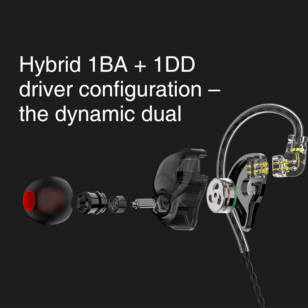 TRN ST1 1DD 1BA Hybrid In Ear Earphone HIFI DJ Monitor Running Sport Earphone Earplug Headset With QDC Cable TRN V90 BA5