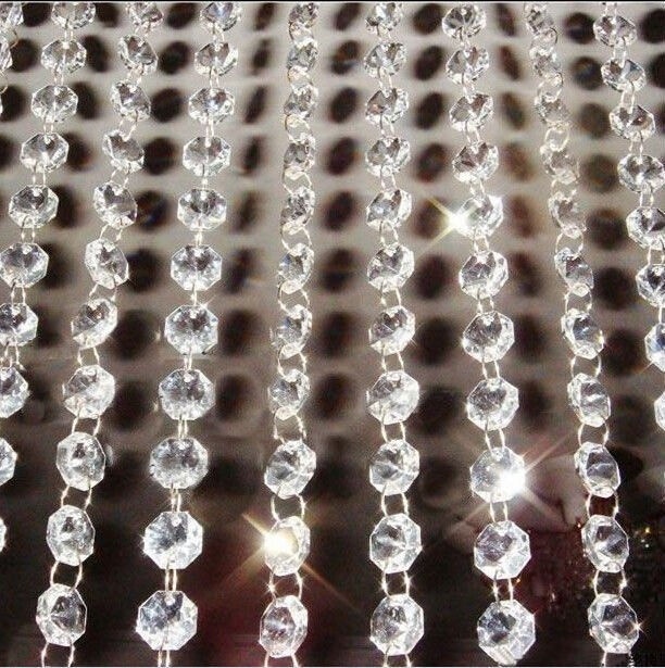 33ft guirlande hængende safty akryl krystal streng perlegardin diamantkæder festtræ xms ornament