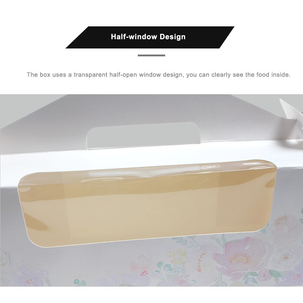 Cake Roll Gebak Box Container Draagbare Handgemaakte Muffin Cake Zichtbaar Verpakking Dozen Met Bodem Bakken Levering Party Favor