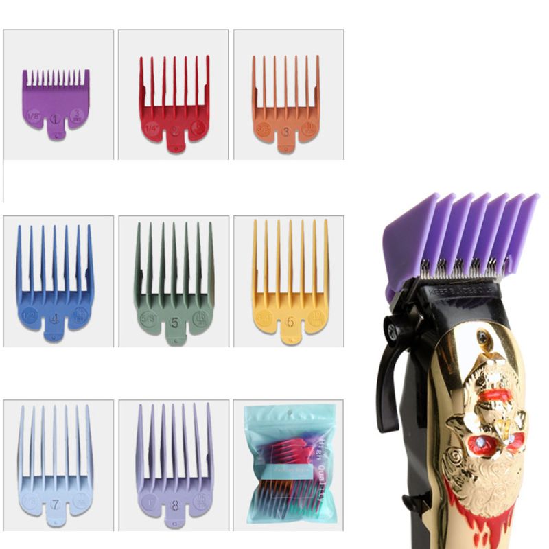 8 Pcs/set Oil Head Electric Clippers Caliper Limit Comb Hair Clipper Tooth Guides Combs Cutting Tool