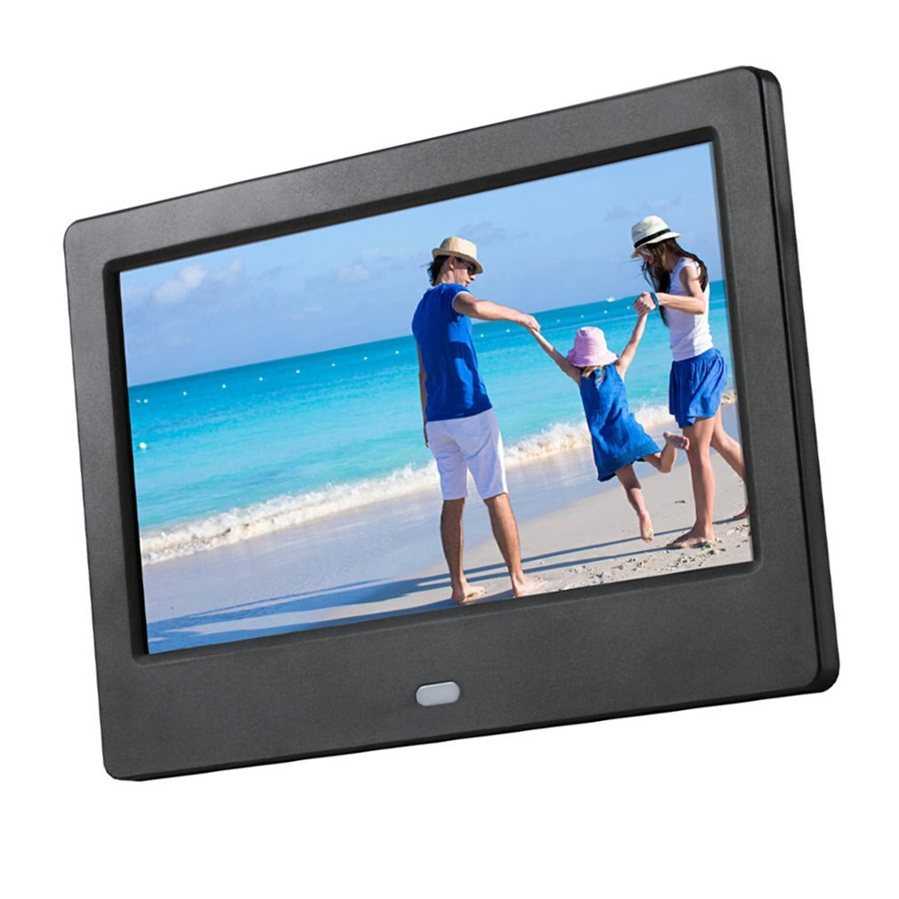 Quente 7 polegada tela lcd hd led backlight eletrônico álbum de fotos quadro de imagem digital filme música vídeo função completa tipo ue