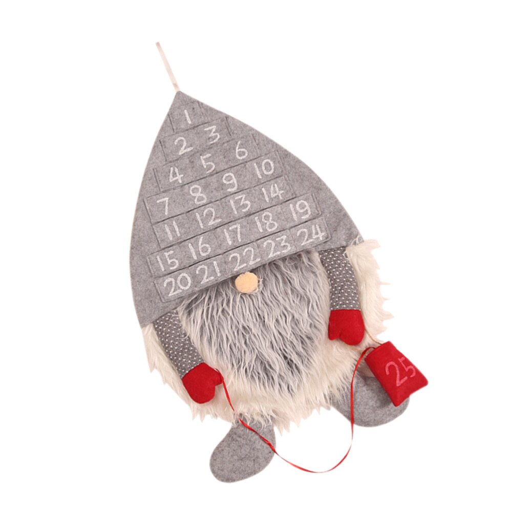 Jul svensk nisse adventskalender hængende jul rød hat svensk julemand nedtællingskalender til julepynt