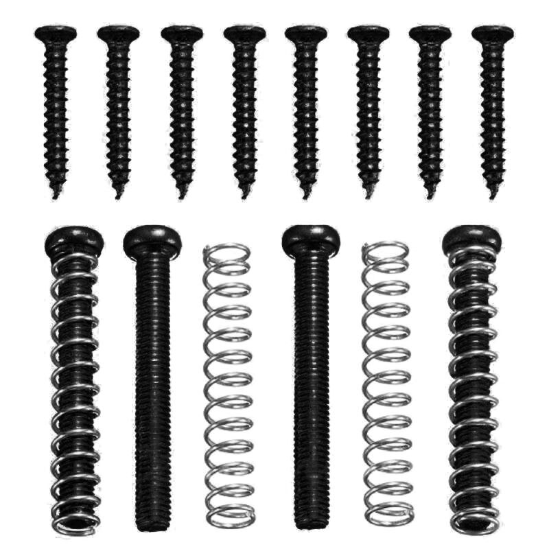Humbucker Pickup Screws Springs Kit Ring Surround Mounting Guitar Parts Black XXUF
