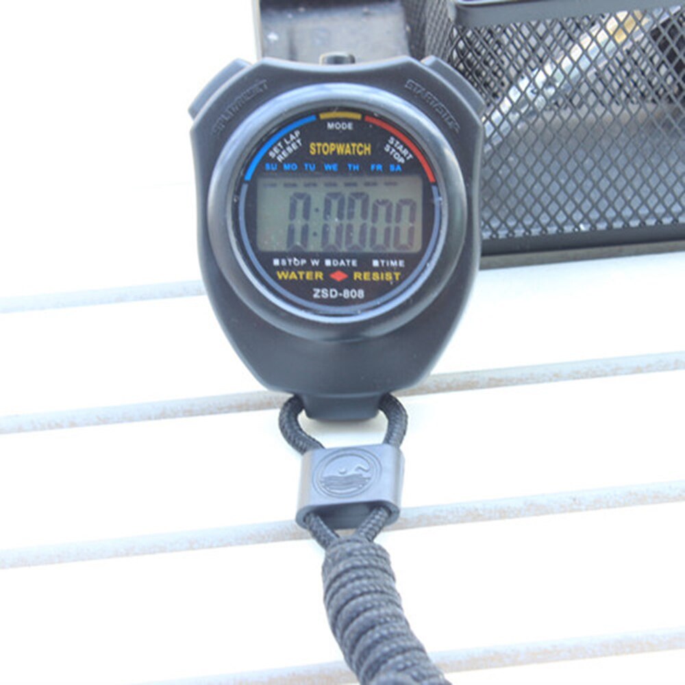 Waterproof Digital LCD Sports Stopwatch Chronograph Timer Counter Alarm Sports Watches