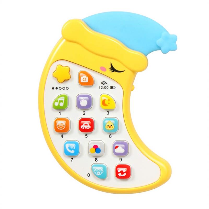 Baby Cell Phone Toy with Lights and Music Musical Phone Toy Early Learning Educational Mobile Phone Toys for kid: Gray