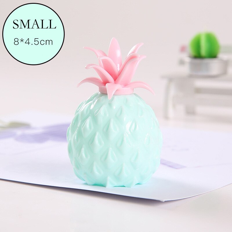 Fun Soft Ananas Anti Stressbal Stress Reliever Speelgoed Voor Kinderen Volwassen Fidget Squishy Antistress Creativiteit Leuke Fr: Small-green-1pcs