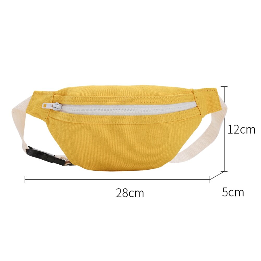 Mini riñonera de lona para niños y niñas, Cangurera roja para el pecho, cartera para teléfono, bolsa para cinturón de bebé
