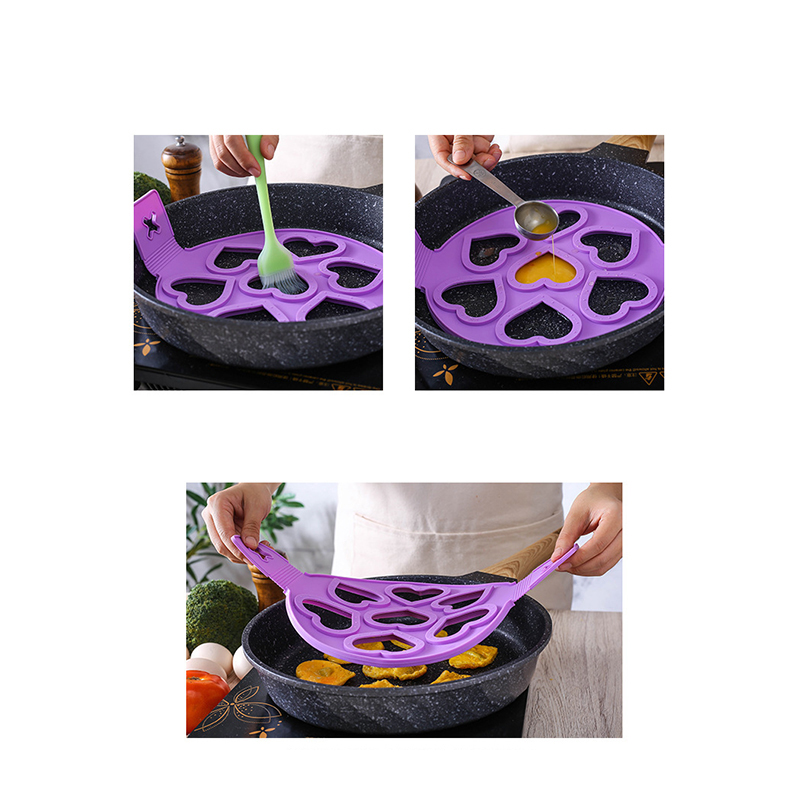 Silicone 7-hole Omelet Round Star Heart Pancake Mold Kitchen DIY Baking Gadgets