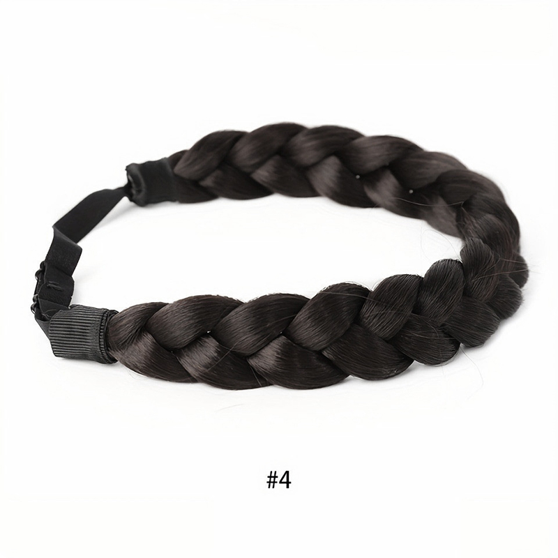 Falskt hår, hårbånd, håndlaget fiskebensflette til kvinner, flettet hår, pannebånd, flettet hårbånd: #12