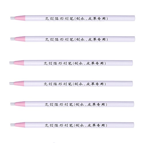 Naaipotlood gratis stof onzichtbaar krijt voor handwerk knutselmarkeerstift naaiaccessoires: 6 stuks