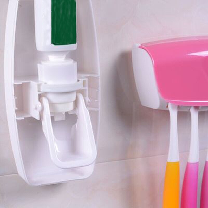 Automatische Tandpasta Tandenborstelhouder Badkamer Accessoires Wall Mount Organizer Rack Bad Gadgets Squeezer Kit Set