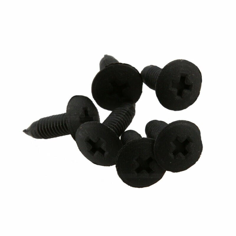 50 Uds. De remaches de plástico de 6mm de diámetro para carrocería de coche, pasador de empuje para guardabarros, sujetadores universales negros para coche, Clip, accesorios para automóvil