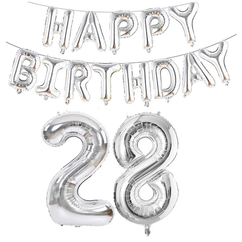 Globos plateados de aluminio con números de 32 pulgadas, 10 11 12 13 16 18 25 30 35 40 50 60 años, decoraciones para de feliz cumpleaños, adultos, niños, niños y niñas: Verde militar