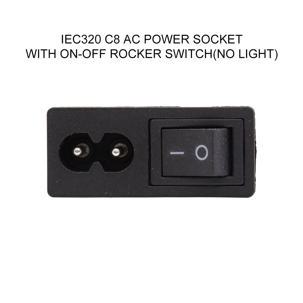 1PC IEC 320 C8 MAINS AC Power Socket Elektrische plug netsnoer inlaat Stopcontact Met ON OFF Rocker schakelaar CCC CE: Model-3