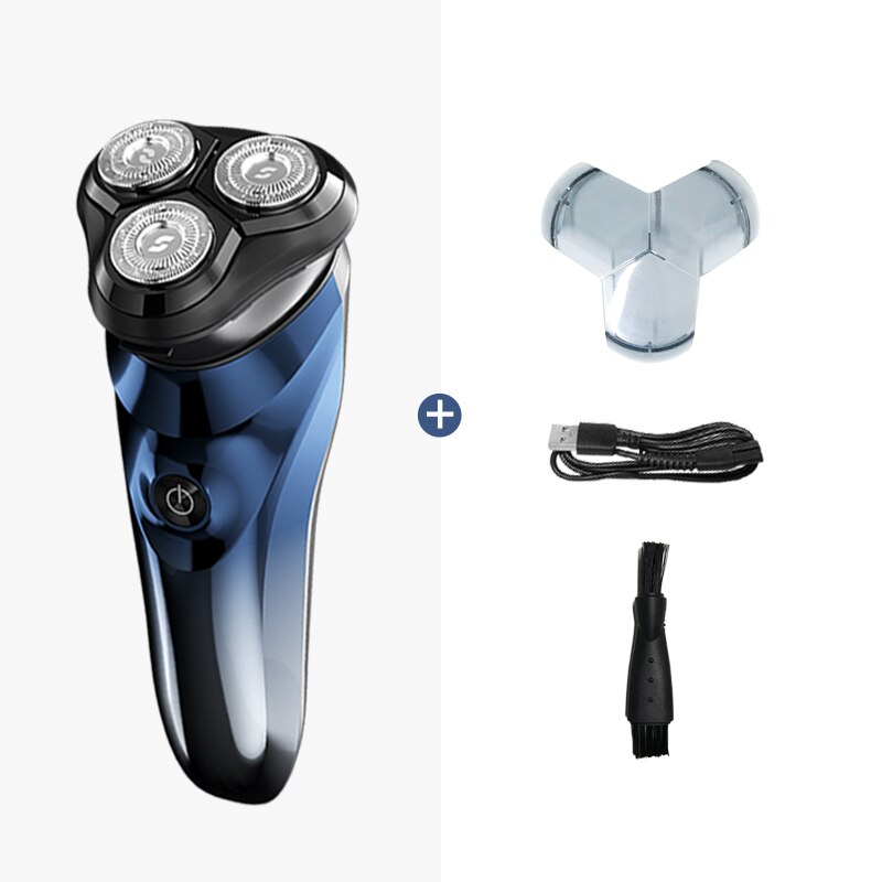 Electric Shaver 3D Floating Razor Rechargeable Shaving Machine Wet-Dry Dual Use Waterproof Fast Charging for Men Beard Trimmer: S2