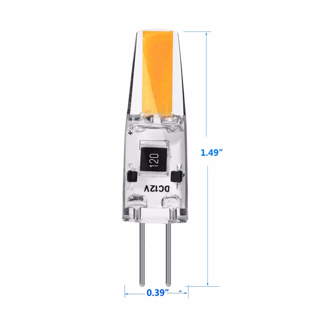 10 Stks/partij Dimbare G4 Led Cob Lamp 6W Lamp Ac Dc 12V 220V Kaars Siliconen Lichten Vervangen 40W Halogeen Voor Kroonluchter Spotlight