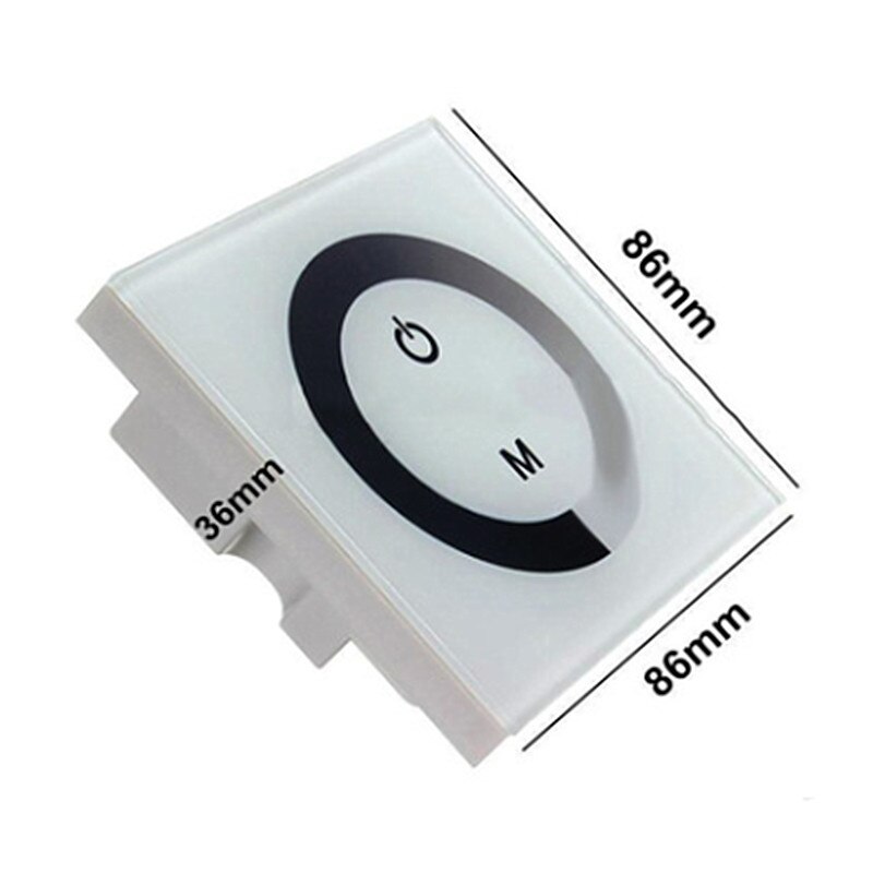 LED TM06 pannello controller a parete in vetro touch monocromatico su dimmer