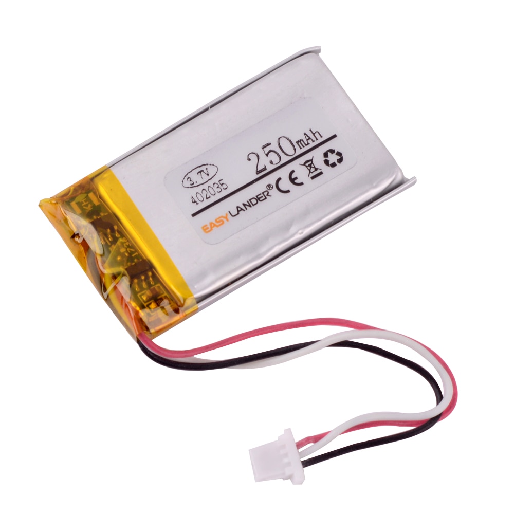 3.7V 250Mah Li Polymer Batterij Voor Gps Dvr MP3 Rijden Recorder Xiaoyi Auto Dash Camera Dvr 402035 CP5/21/36