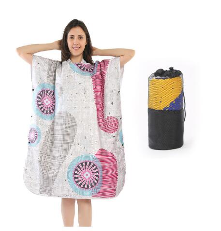 Micrfiber Quick Drying Changing Robe Swimming Surf Beach Poncho Towel Portable Soft Bath Towels With Cloak Bathrobe Home Textile: 11