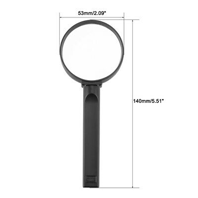 50mm 5X Handheld Magnifying Glass Lens Magnifier Black