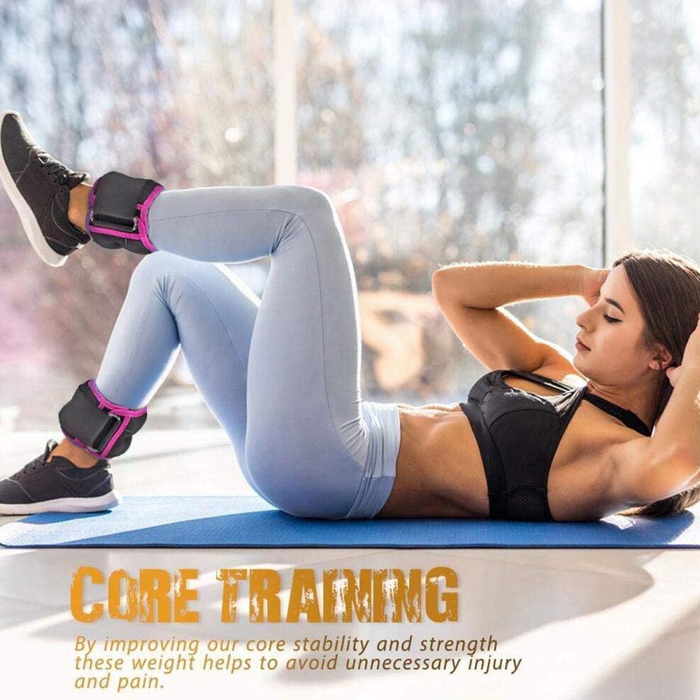 Attrezzature per il Fitness cinturino alla caviglia imbottito doppio anello a D peso regolabile rapitori per gambe sicurezza della caviglia allenamento sportivo Brace Suppor D0W1