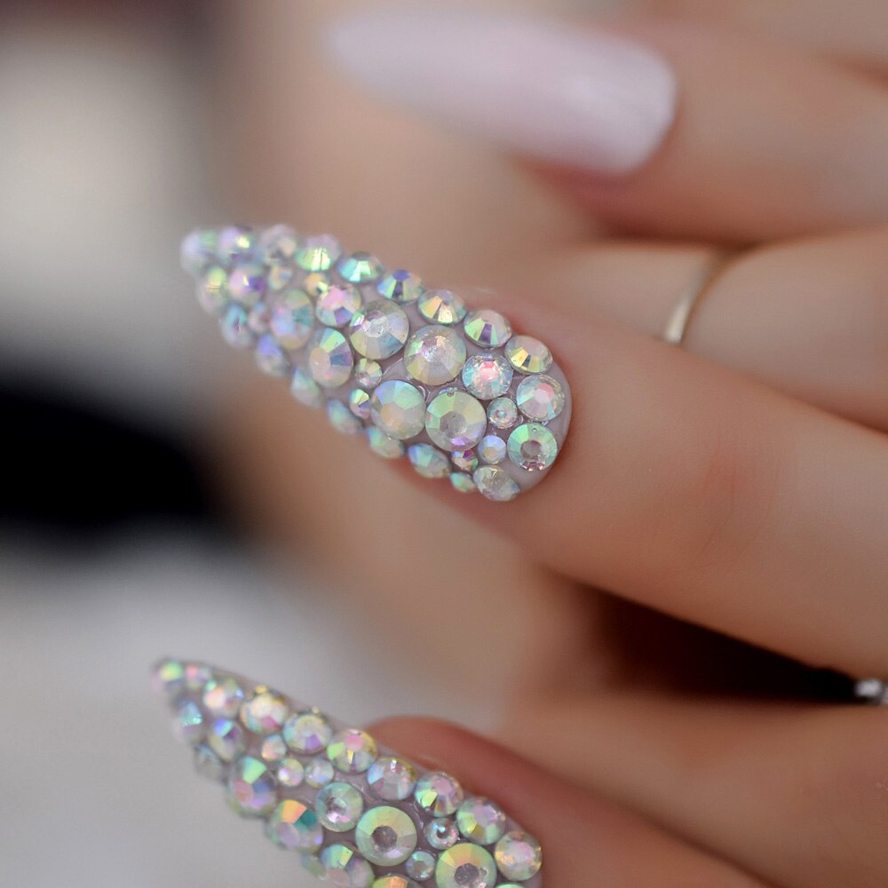 Faux ongles personnalisés Extra longs pour Salon de manucure, rose clair clair, UV, pour Festival, 24 Ct