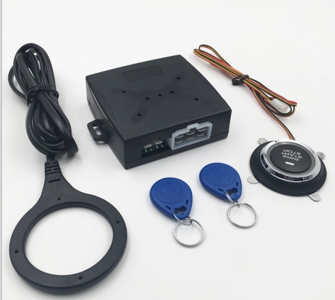 12V Stop Button Engine Push Start Button Car Alarm System RFID Hidden Lock Keyless System Button Tactile Buttons