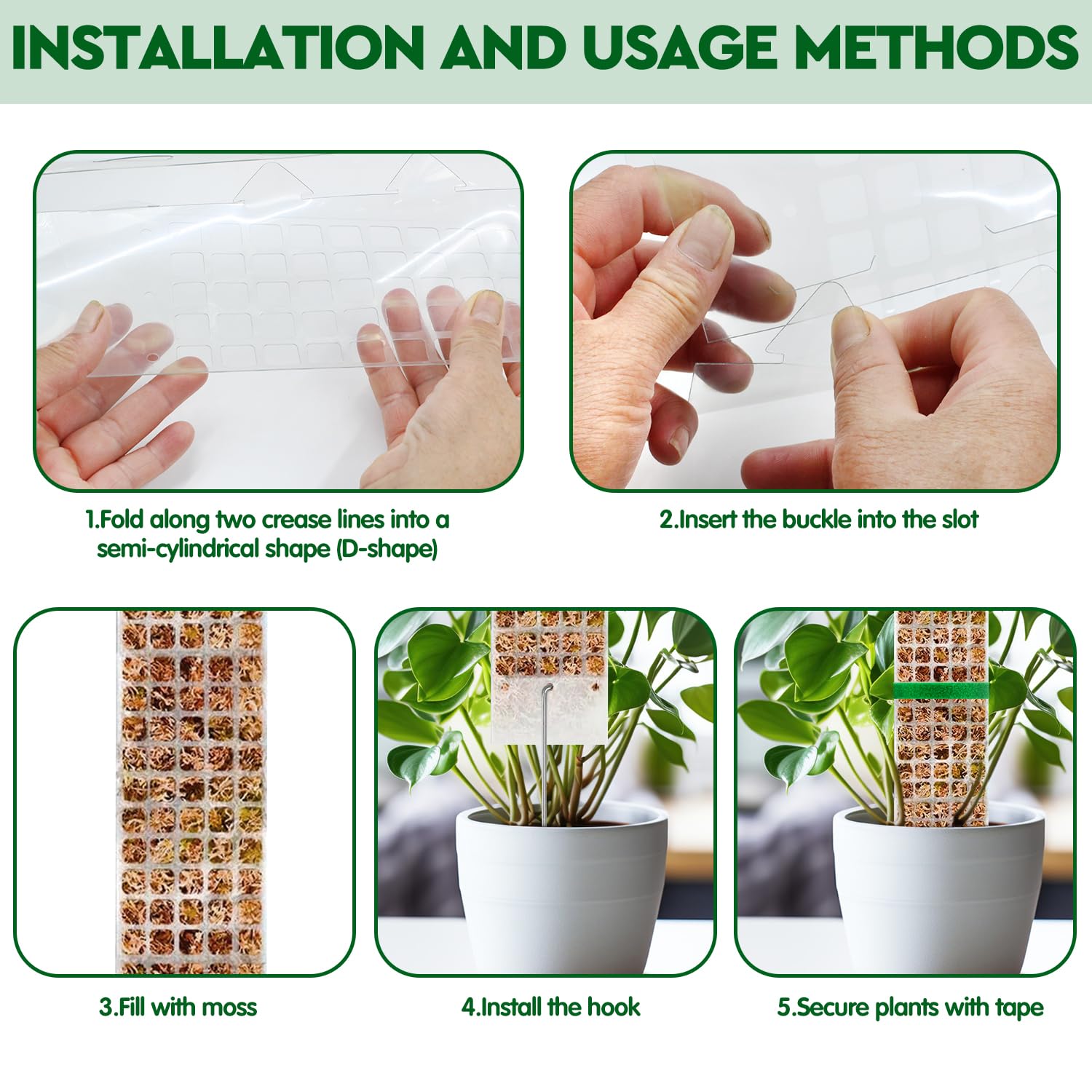 Planter mosestang hageemne blomst planteklatrere bonsai tilbehør potter veiledere, for plantekasser planter vekstholder støtte