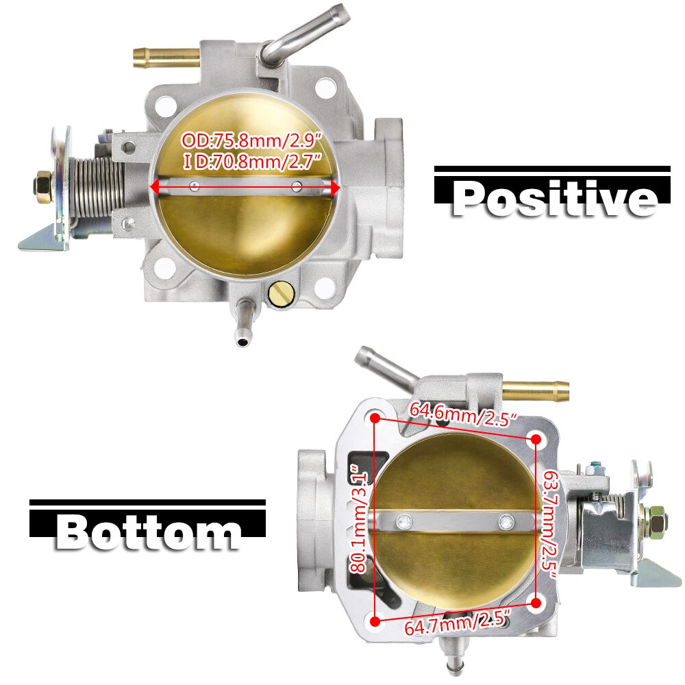 VR - 70MM Throttle Body Kit With TPS & MAP Sensor for Honda B/D/H/F Series B16 B18 309-05-1050 Throttle Bodies 309051050