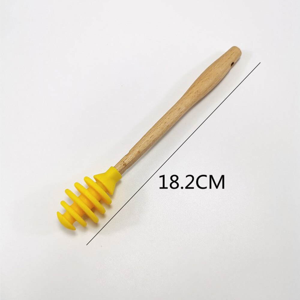 5 st silikon honungsskedar sirapdoppare non-stick omrörare för honungspottburkbehållare (blandade färger)