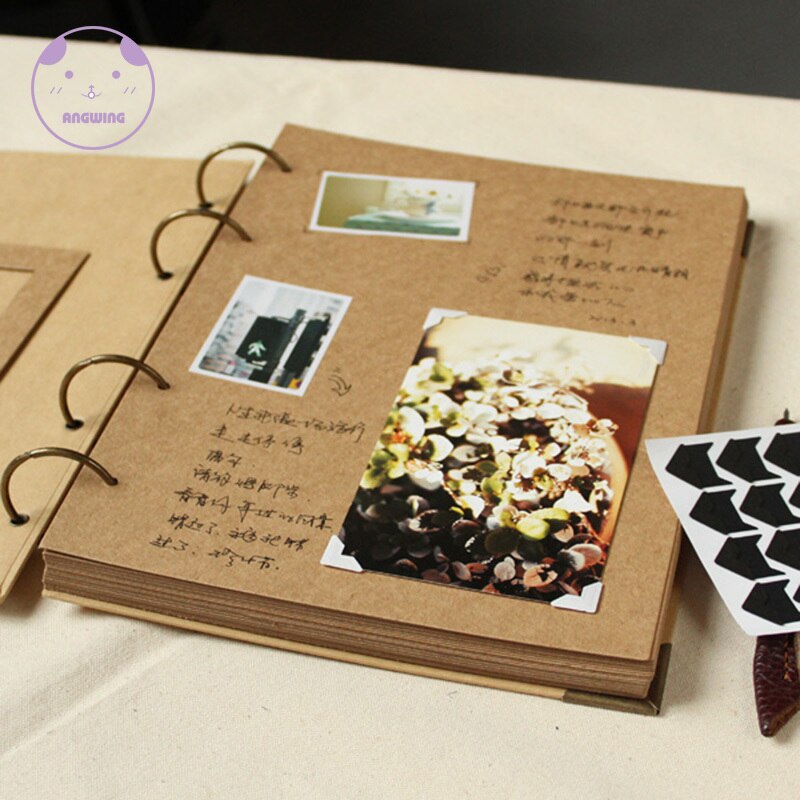 Angwing 28 Vellen Losbladige Fotoalbum Scrapbook Blank/Grote Albums Foto Cover Diy Bruiloft Foto Scrapbook Album case Binding