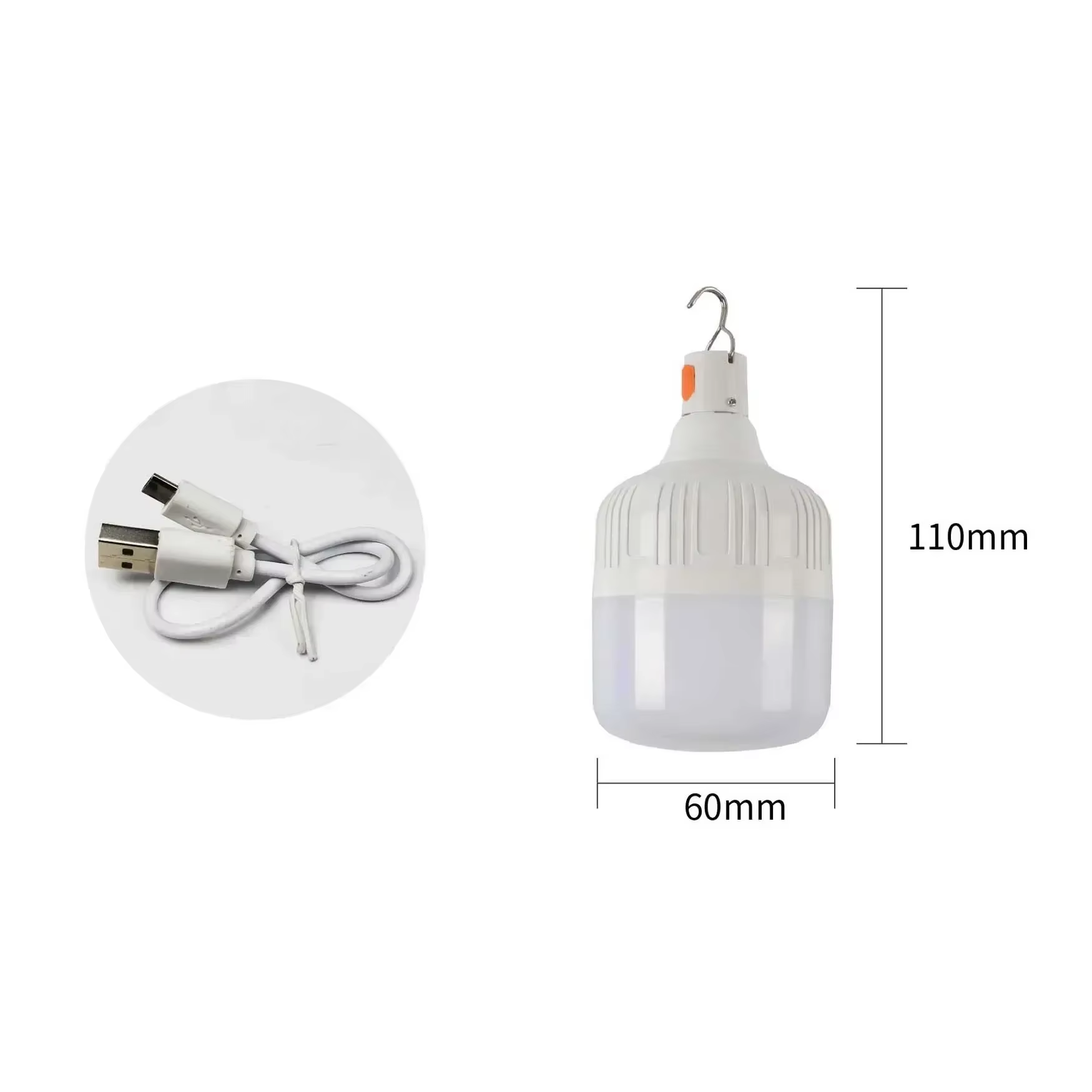 Bærbar genopladelig led-campinglampe med krog, dæmpbar teltlanterne, nødnatlampe til vandreture, rejseeventyrbrug: Default Title