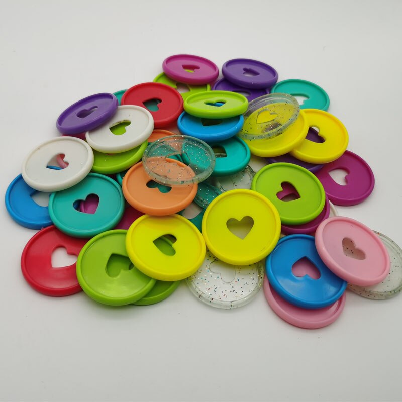 50PCS 35mm Plastic Loose-leaf DIY Notebook Binding Buckle 360 Degree Rotating Disc Buckle Office Learning Binding Supplie: Color mixing
