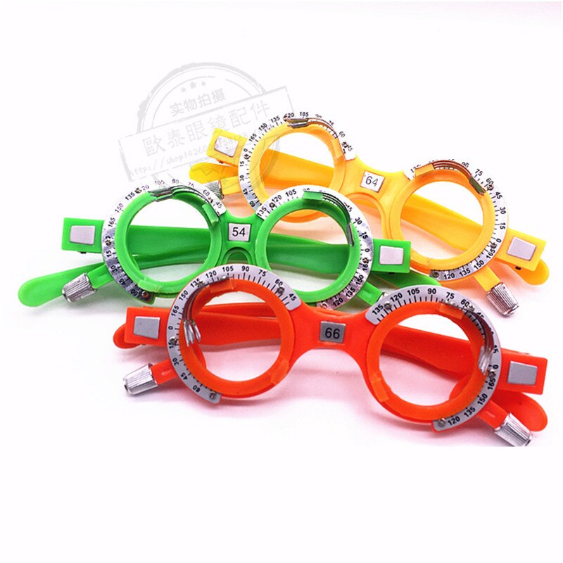 Kleurrijke Plastic Optische Glazen Lens Trial Frame Optometrie Opticien Apparatuur 52Mm-70Mm Lenzenvloeistof Accessoires