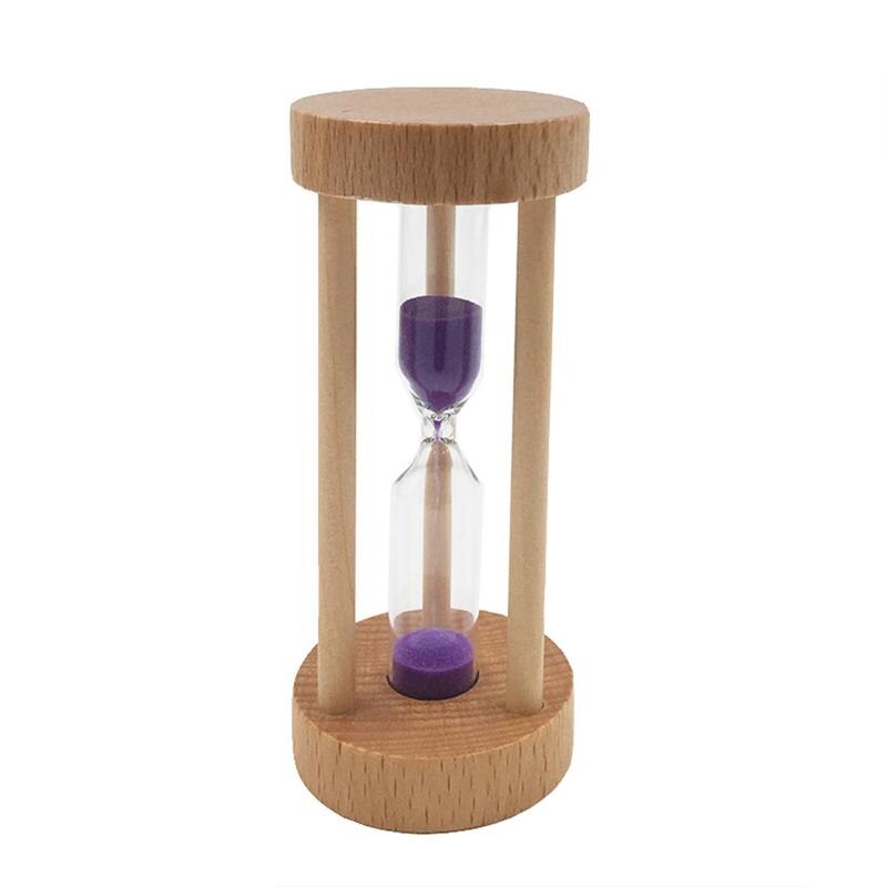 Sablier de verre en bois, 3 Min, Orange, horloge, décoration de Table, de bureau, minuterie de cuisine, pour enfants: Violet