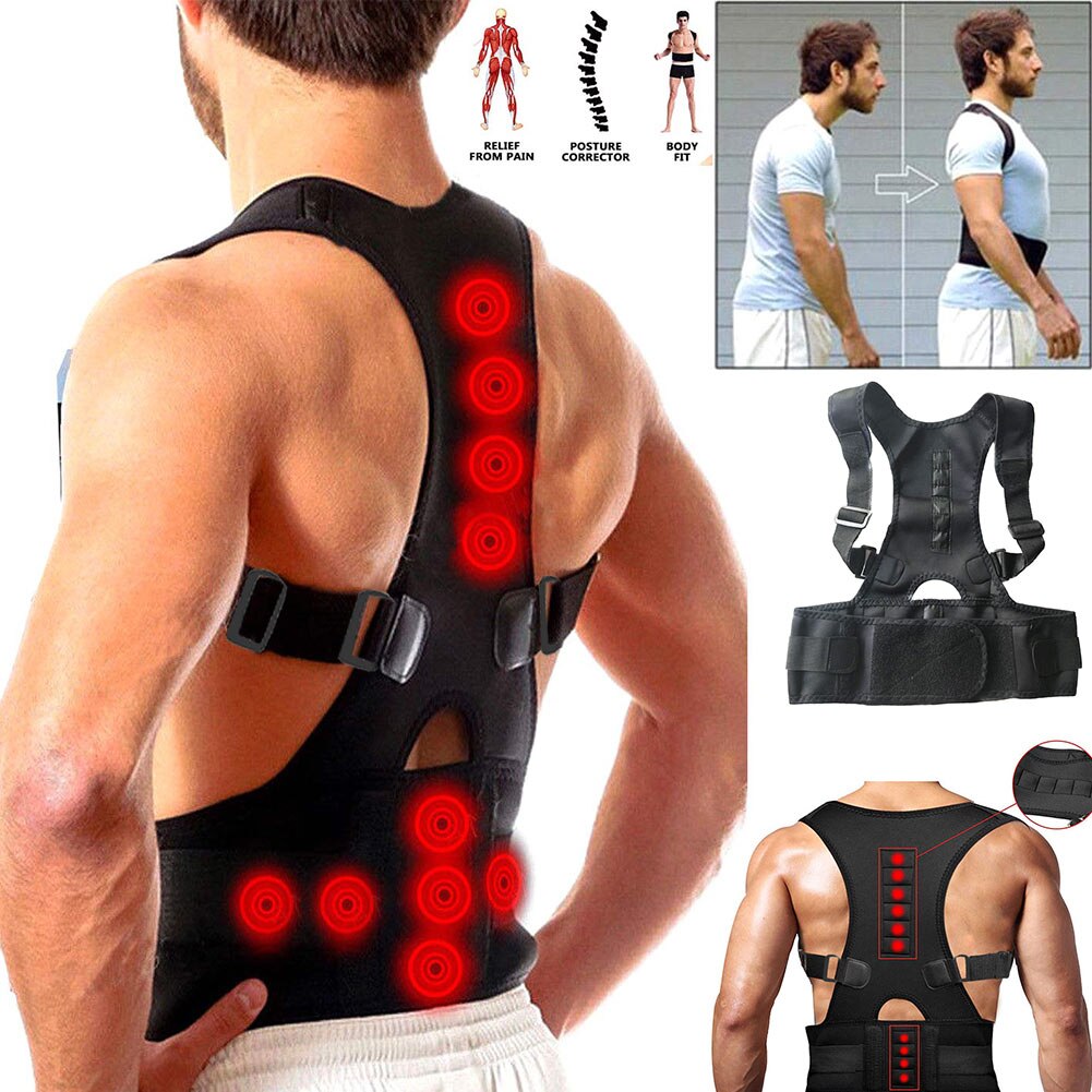 Houding Corrector Ondersteuning Magnetische Terug Schouder Brace Riem Voor Unisex Volwassenen Studenten THJ99