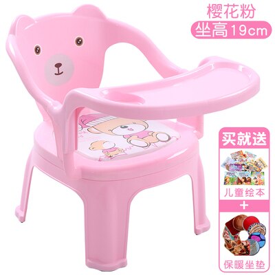 Barnestol spisestol baby kaldet stol lille barn spiser afføring lille stol plastikstol stol tegneserie spille afføring: E