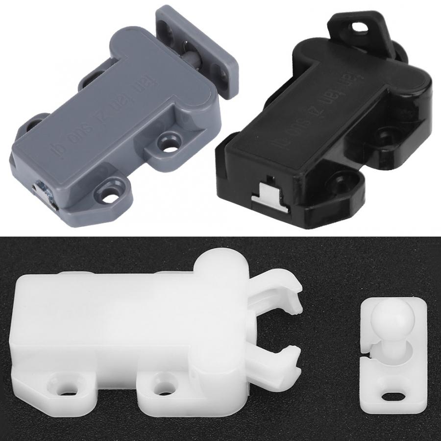 6 Sets Nylon Cabinet Drawer Rebound Self Locking Door Latches Furniture Hardware Accessories lock latch