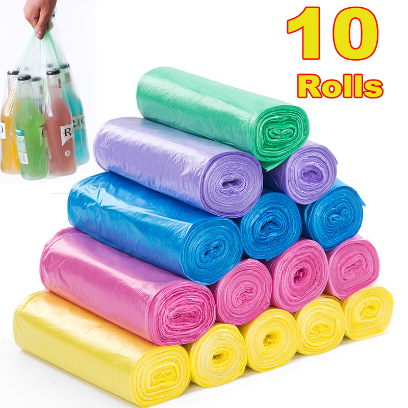 Thickened Trash Pouch Household Disposable Garbage Trash Bags Kitchen Storage Garbage Bags Black Plastic Waste Bag for Bathroom